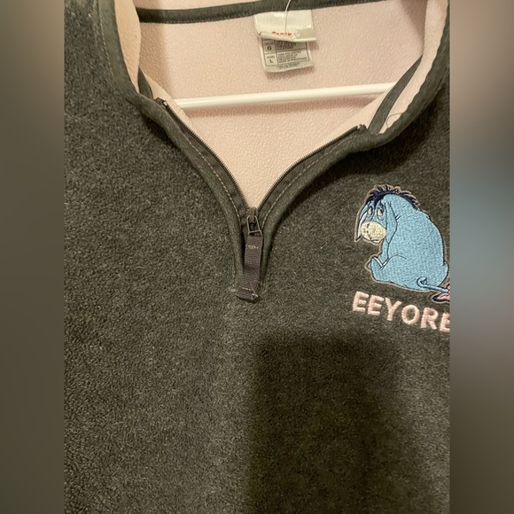 Vintage Disney Eeyore Fleece Quarter Zip Pullover - Picture 2 of 6